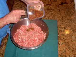 Adding Sausage Spices